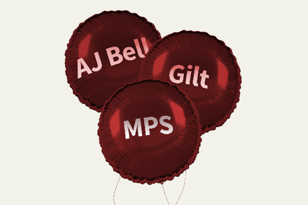 AJ Bell Gilt MPS balloons